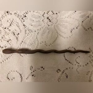 Artisan Made Hand Carved Wood Spiral Hairstick